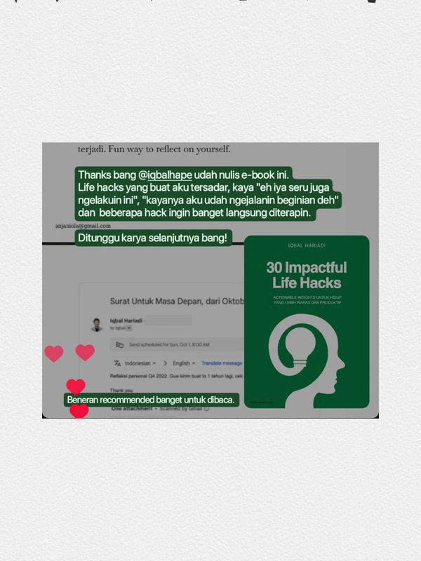Highlight image for 30 Impactful Life Hacks - Iqbal Hariadi (Ebook)