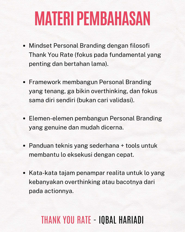 Highlight image 3 for Thank You Rate - Personal Branding Playbook for Career (Ebook + Template + Bonus Video)