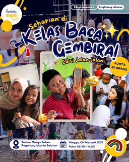image for Seharian di Kelas Baca Gembira (Edisi Jalan-Jalan) button