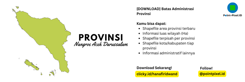 Highlight image for Shapefile Provinsi Seluruh Indonesia Terbaru - Provinsi Nangroe Aceh Darussalam