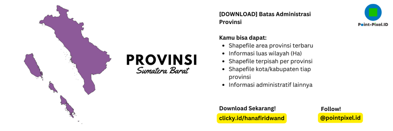 Highlight image for Shapefile Provinsi Seluruh Indonesia Terbaru - Provinsi Sumatera Barat