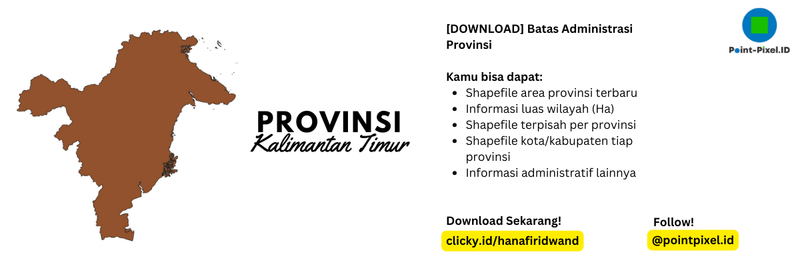 Highlight image 2 for Shapefile Provinsi Seluruh Indonesia Terbaru - Provinsi Kalimantan Timur