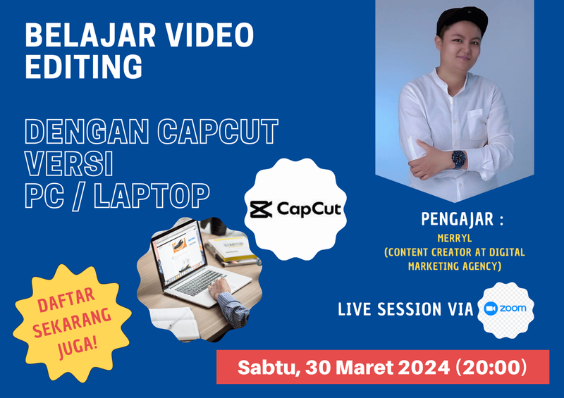 Highlight image for LIVE SESSION: Belajar Video Editing Pakai Capcut Versi PC/Laptop