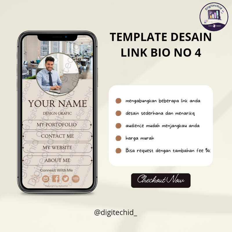 Highlight image for  template Desain bio Ig no 4
