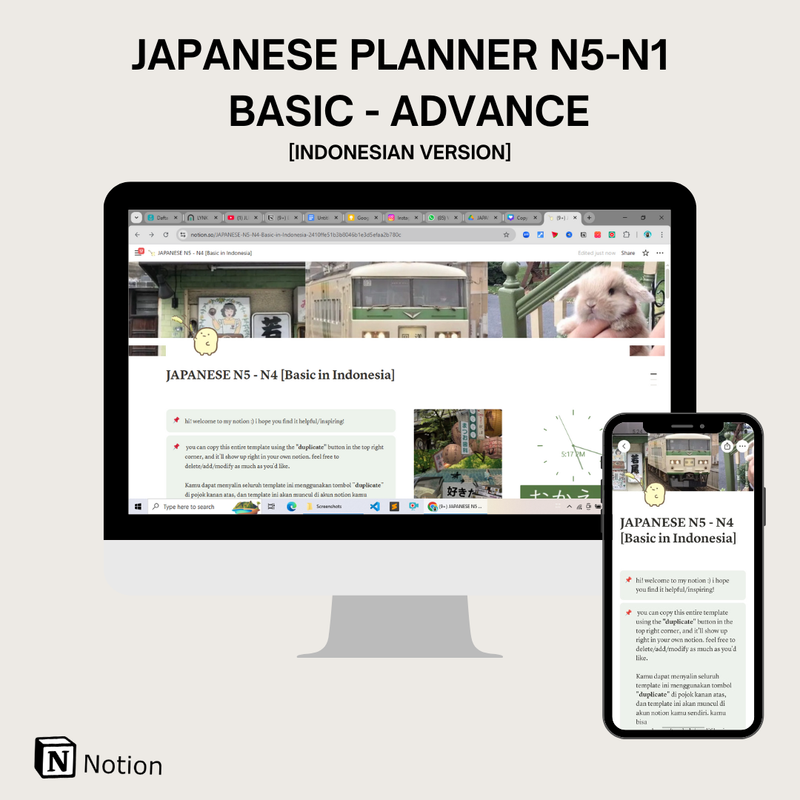 Highlight image for [BUNDLING] Japanese Planner N5-N1 (Basic-Advance) Indonesian Version