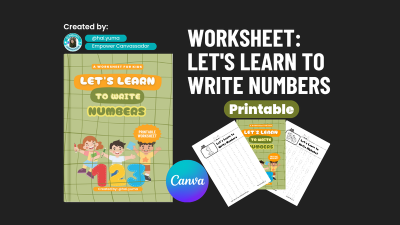 Highlight image 1 for Worksheet: Let's Learn to Write Numbers (Printable) by Yumahest