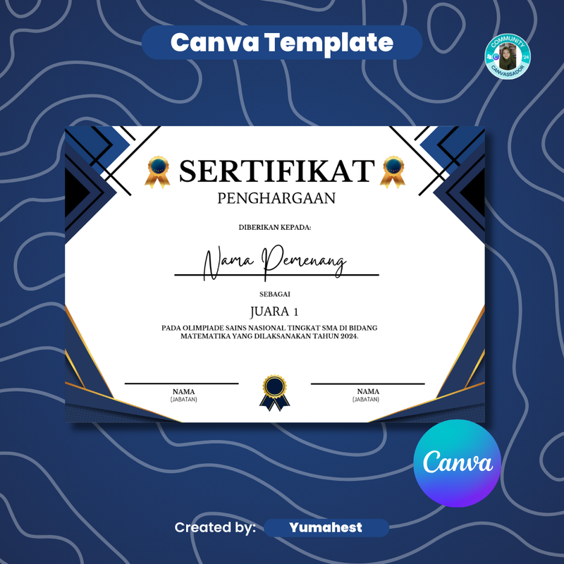 Highlight image 1 for Canva Template: Sertifikat (01) by Yumahest