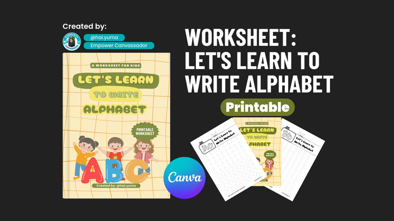 Highlight image for Worksheet: Let's Learn to Write Alphabet (Printable) by Yumahest