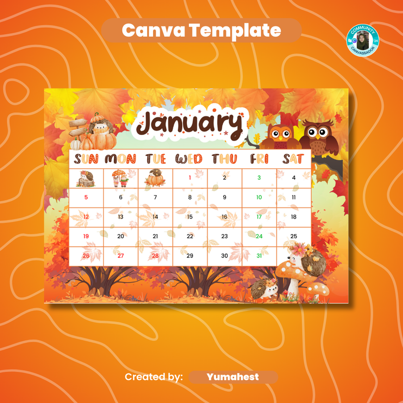 Highlight image 1 for Canva Template: Kalender Meja Kantor 2025 by Yumahest
