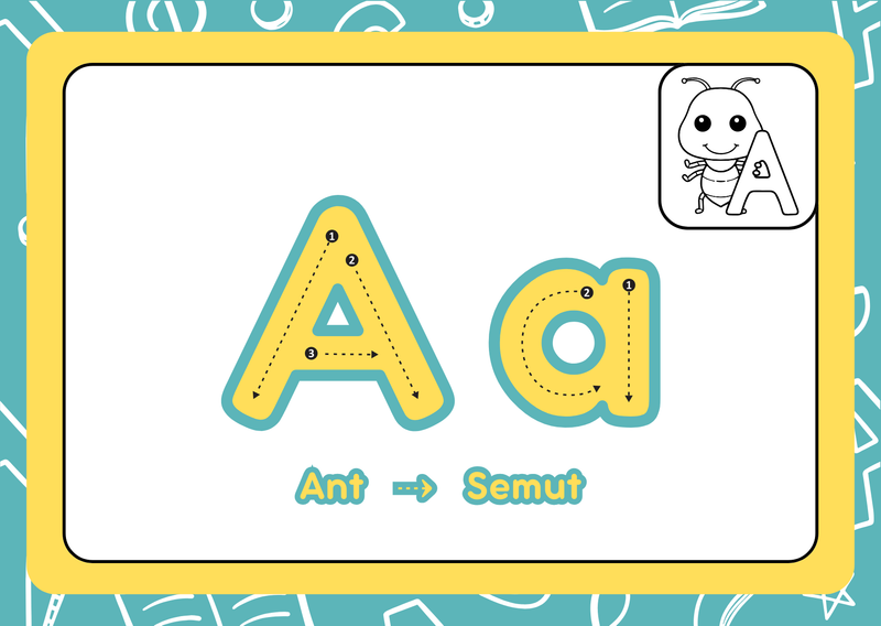 Highlight image 1 for Free Trial Flashcard Mengenal Alfabet (Printable) created by Yumahest