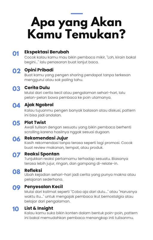 Highlight image 2 for 100+ Hook Siap Pakai untuk Niche-mu (E-Book Digital)