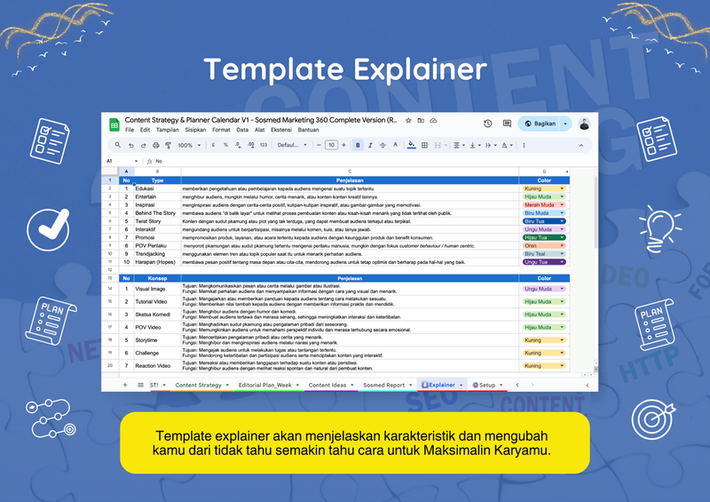 Highlight image for Content Plan Template: Content Planner Calendar - Strategic & Ideation
