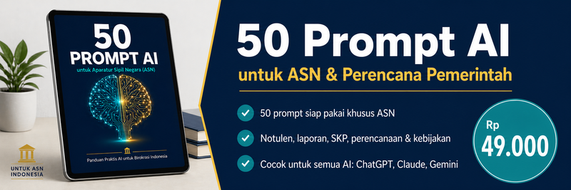 Highlight image for E-BOOK 50 PROMPT AI UNTUK MENINGKATKAN PRODUKTIVITAS ASN