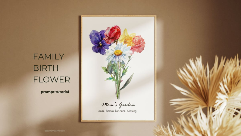 Highlight image for FAMILY BIRTH FLOWER Chatgpt and Midjourney Prompt