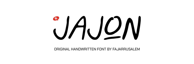 Highlight image for JAJON | HANDWRITTEN FONT ORIGINAL BY FAJARRUSALEM