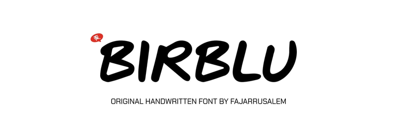 Highlight image for BIRBLU | HANDWRITTEN FONT ORIGINAL BY FAJARRUSALEM