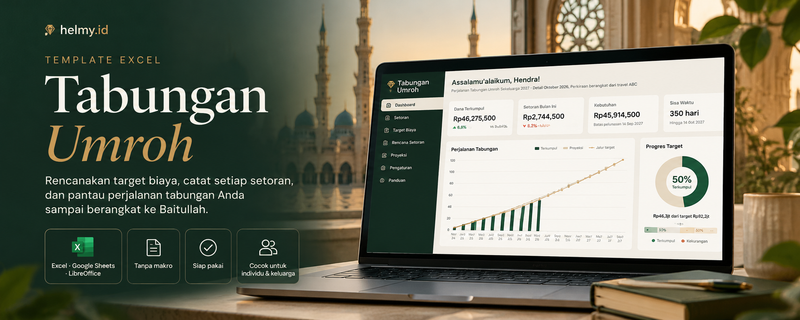 Highlight image 1 for Umroh Savings Planner - Template Excel Perencanaan Tabungan Umroh