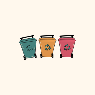 image for Label tempat sampah terpilah button