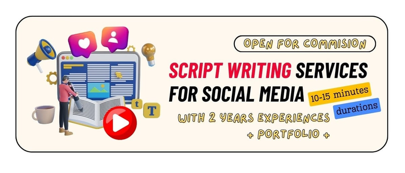 Highlight image 1 for Script Writing for Social Media Services (10-15 minutes video)