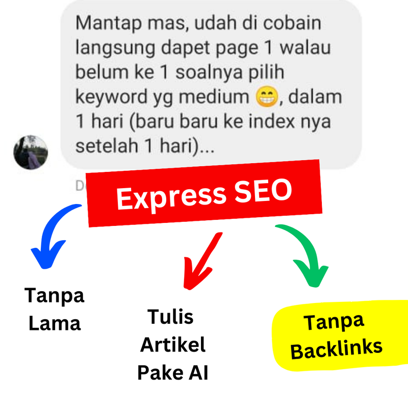 Highlight image 1 for Express SEO, Pake Artikel AI