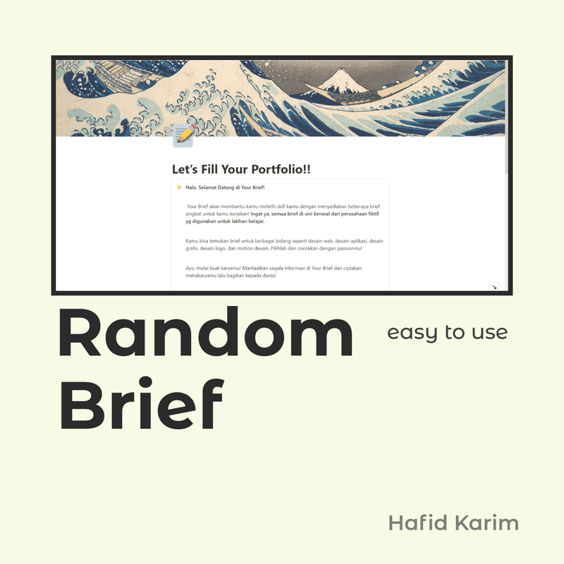 Highlight image for Database Random Brief untuk Memudahkan Mengisi Portfolio