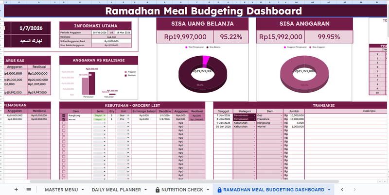 Image 3 for ๐ BONUS: Ramadhan Iftar & Meal Planner