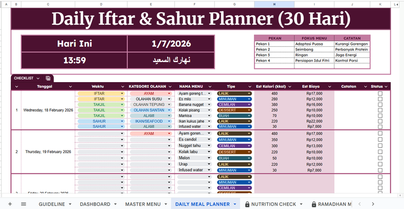 Image 1 for 🚨 GET READY! Fitur lengkap dalam 1 Google Sheets