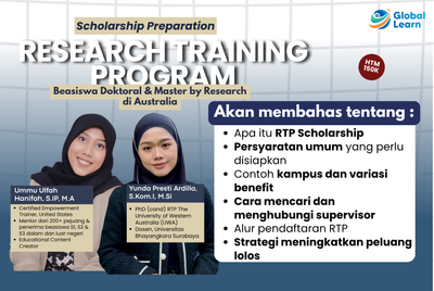 image for Beasiswa RTP untuk PhD & Master by Research di Australia [Rekaman Kelas] button