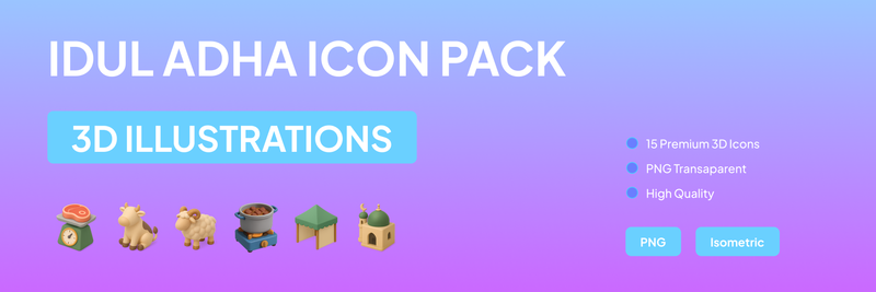 Highlight image for Idul Adha Icon Pack 3D
