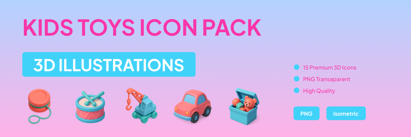 Highlight image for Kids Toys Icon Pack 3D