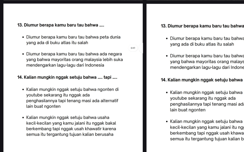 Highlight image 2 for 100 Contekan Hook Konten 