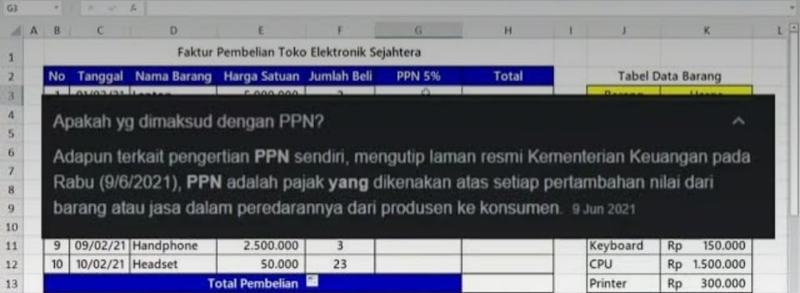 Highlight image for Video Course-Bahas Soal Tes Excel Untuk Admin Penjualan