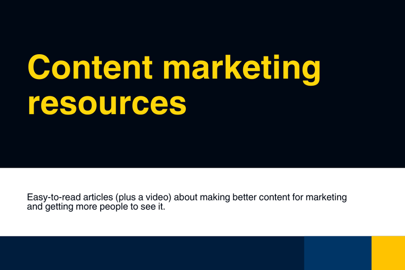 Highlight image for Content marketing and optimization resources