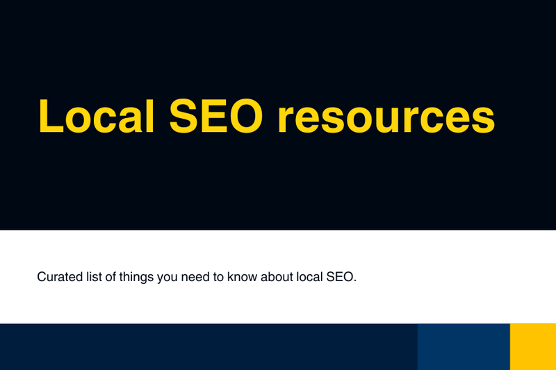 Highlight image for Curated local SEO resources