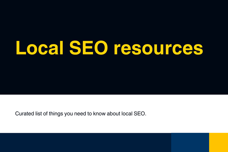 Curated local SEO resources