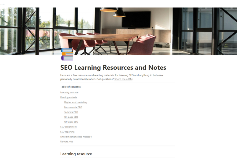 Highlight image 2 for SEO learning resources and notes