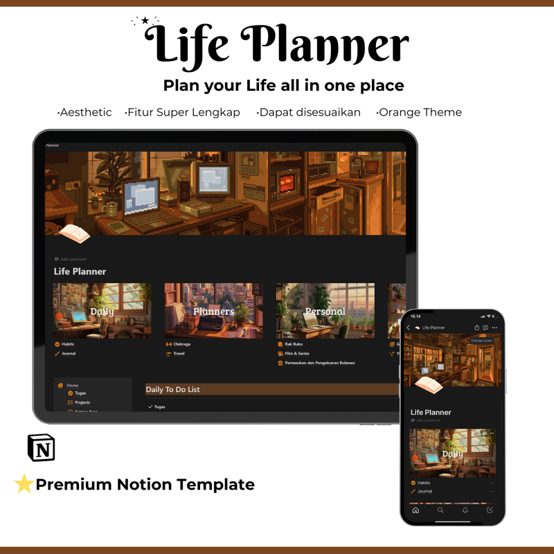 Highlight image 2 for Notion Template | Bundle Package (Dapet Semua Template Life Planner, Habits Tracker & Productivity Planner ✅ 