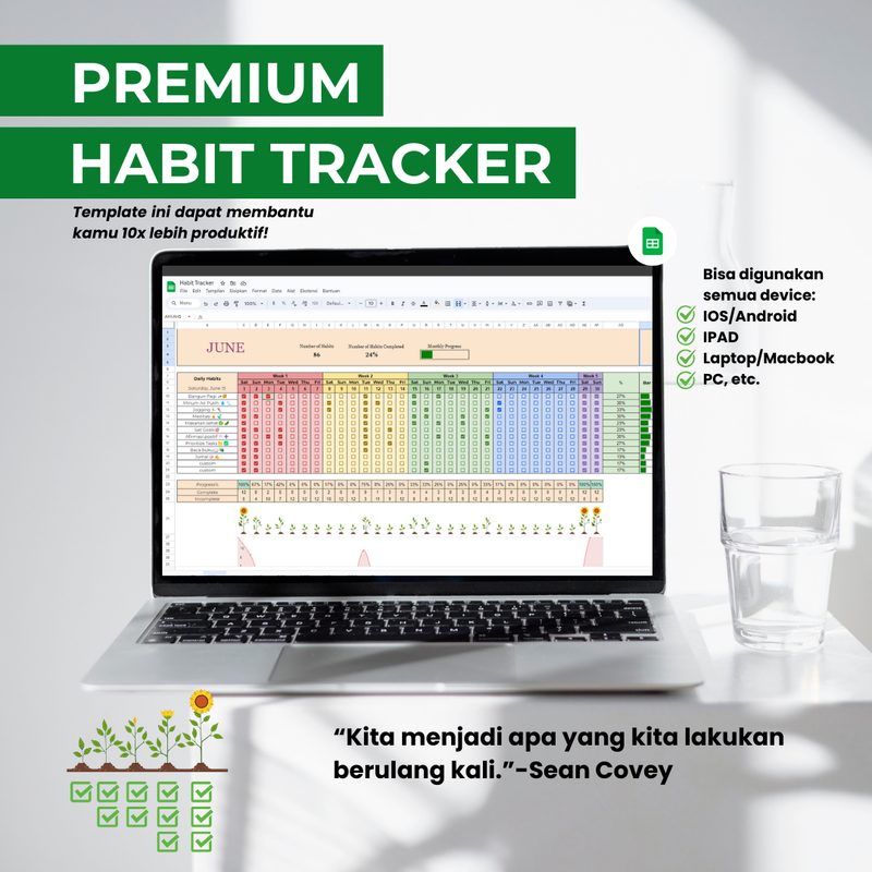 Highlight image for PREMIUM HABIT TRACKER ✅(HARI TERAKHIR PROMO)