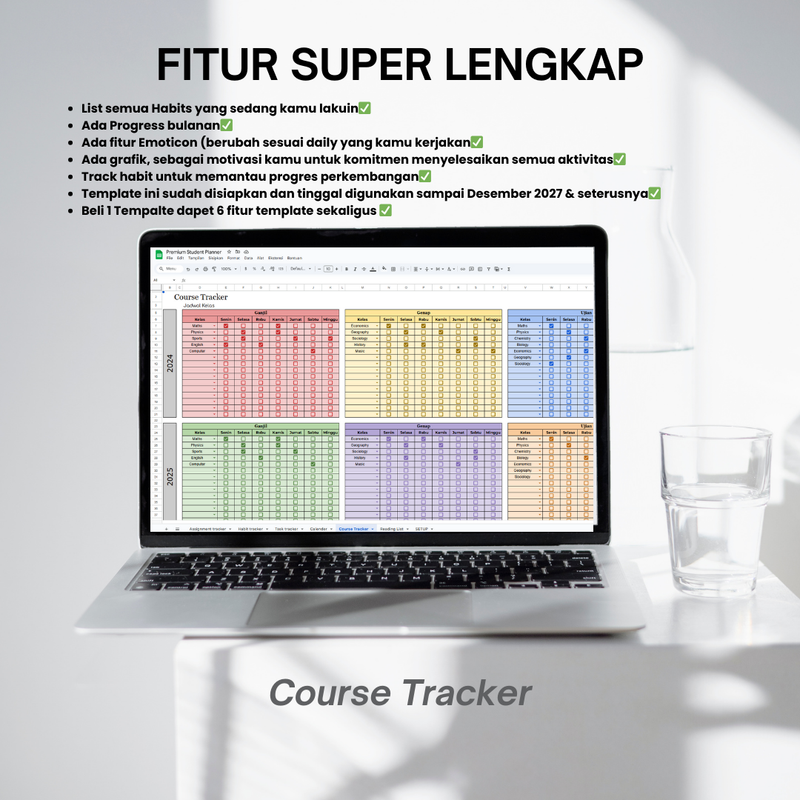 Highlight image for PROMO PREMIUM HABIT TRACKER+ASSIGNMENT TRACKER+TASK TRACKER+CALENDER+COURSE TRACKER+READING LIST✅