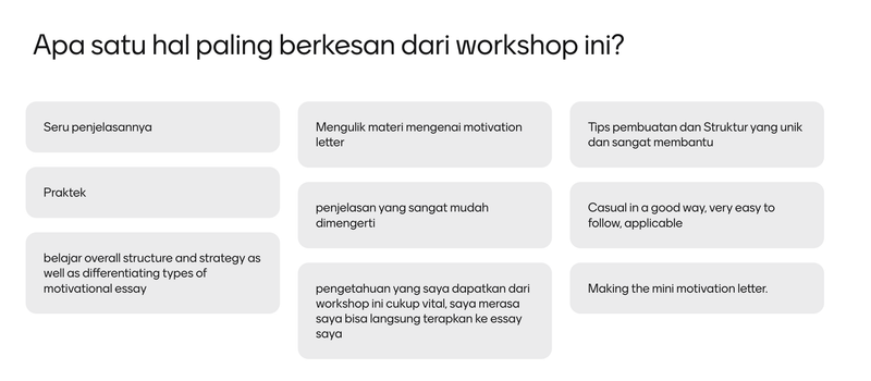 Image 0 for 🚀 Apa kata mereka setelah ikut workshopnya?