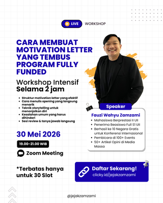 image for Workshop Cara Membuat Motivation Letter yang Tembus Beasiswa button