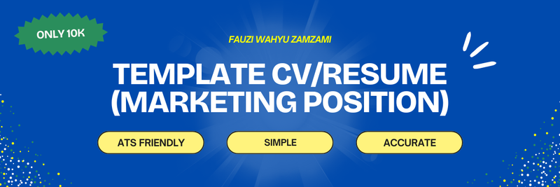 Highlight image for Template CV/Resume (Marketing Position)