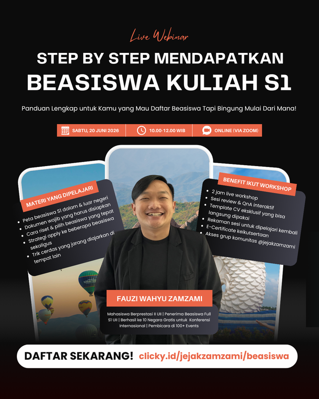 Highlight image for Webinar Step by Step Mendapatkan Beasiswa S1