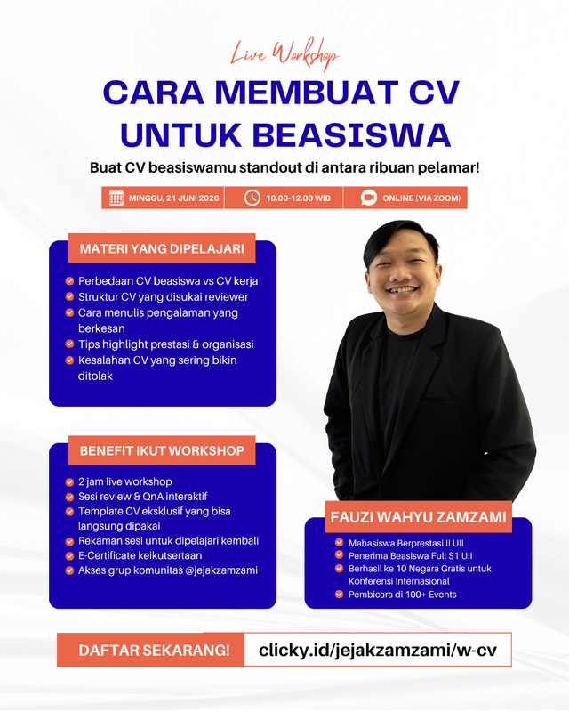 Highlight image for Workshop Cara Membuat CV untuk Beasiswa