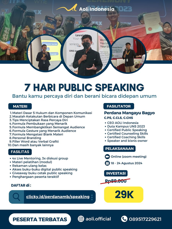 Highlight image 1 for KELAS 7 HARI PUBLIC SPEAKING