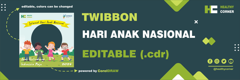 Highlight image for TWIBBON HARI ANAK NASIONAL EDITABLE