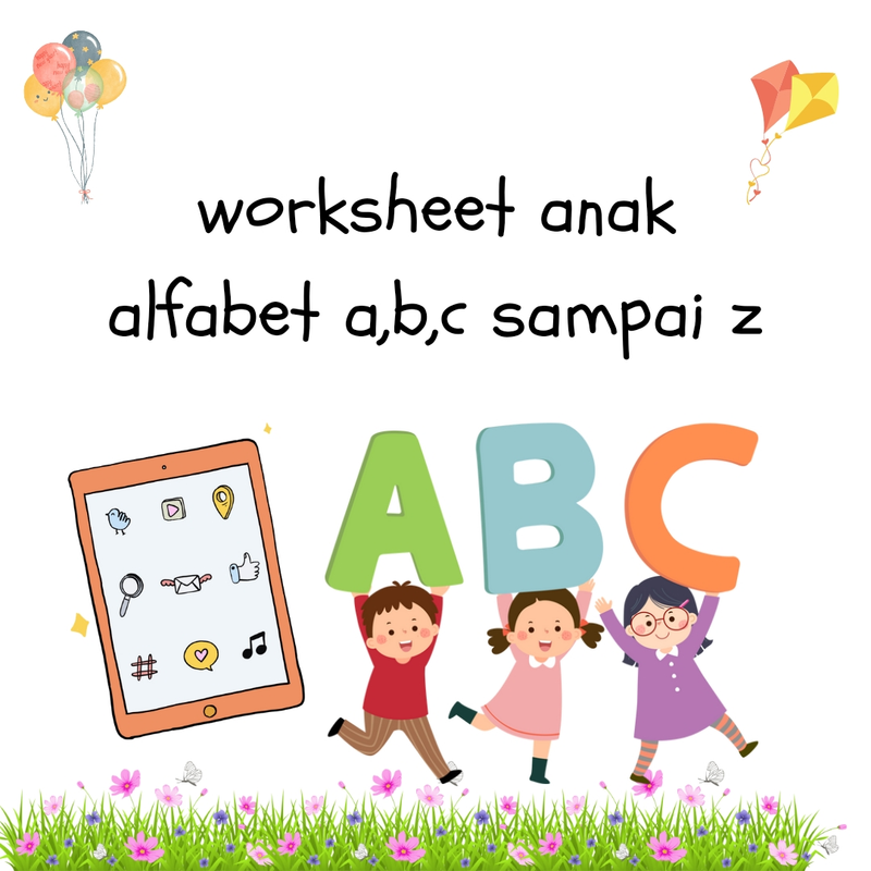 Highlight image for worksheet alfabet a sampai z