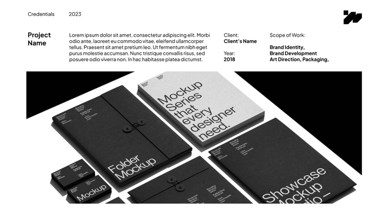 Highlight image for Credential, Portfolio & Rate Card Template for Graphic Design Studio