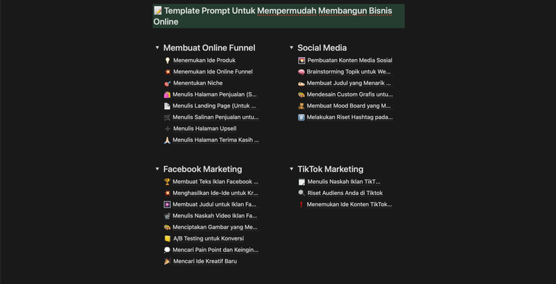 Highlight image for TEMPLATE NOTION FORMULA CHATGPT UNTUK BANGUN BISNIS 10X LEBIH CEPAT
