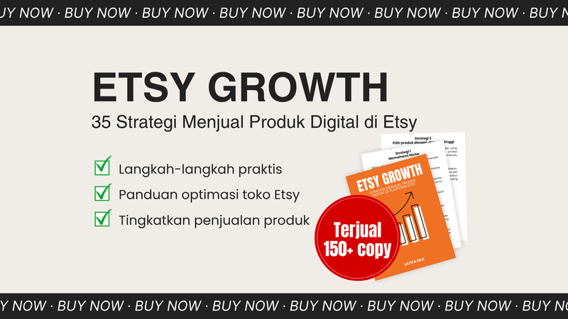 Highlight image 1 for Etsy Growth: 35 Strategi Menjual Produk Digital di Etsy
